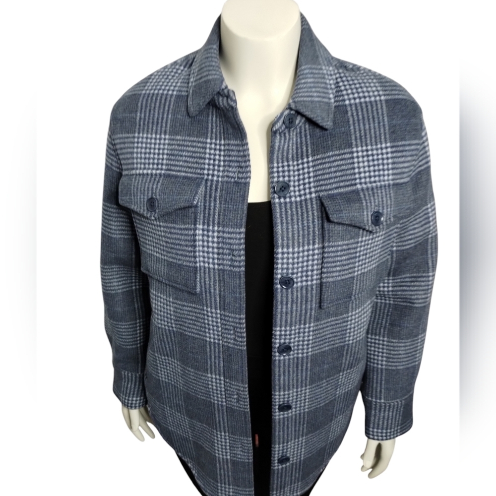 Reformation Women Size Small Wool Plaid Preppy Shacket Flannel Grungecore Shirt